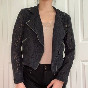 PacSun Black lace leather-looking jacket